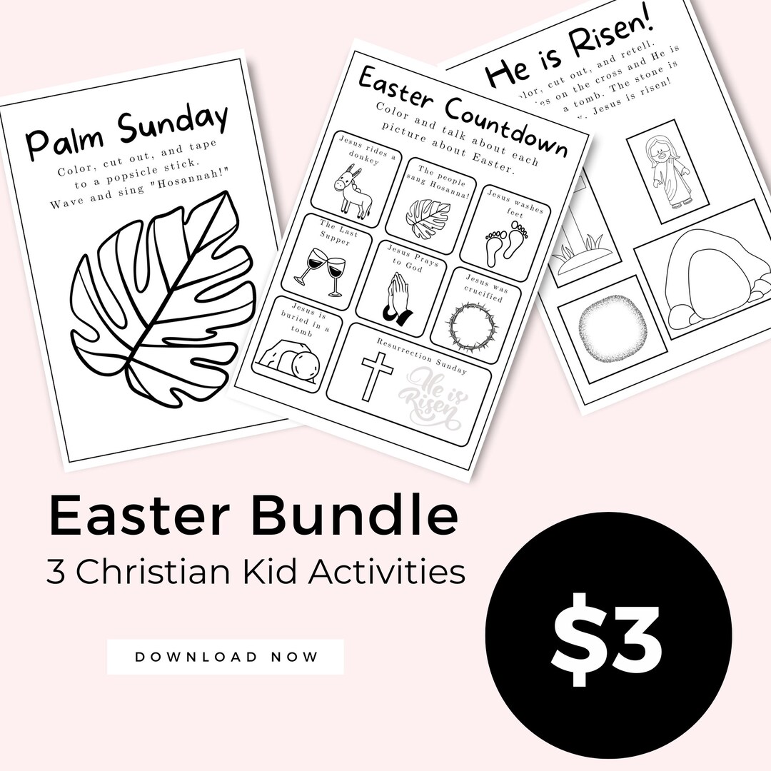 Religious Easter Activity Printable for Kids Christian Etsy