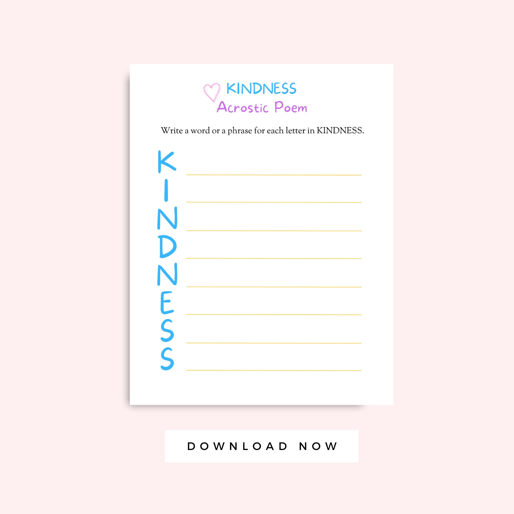 kindness-activity-for-kids-printable-acrostic-poem-template-friendship-activity-for-kids-random-acts-of-kindness-instant-download-etsy for Free Printable Acrostic Poem Templates Kindness Activity for Kids Printable Acrostic Poem Template, Friendship Activity for Kids, Random Acts of Kindness, Instant Download - Etsy for Free Printable Acrostic Poem Templates