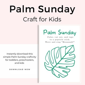 Palm Sunday Kid Activity, Printable Craft for Kids, Toddler and ...