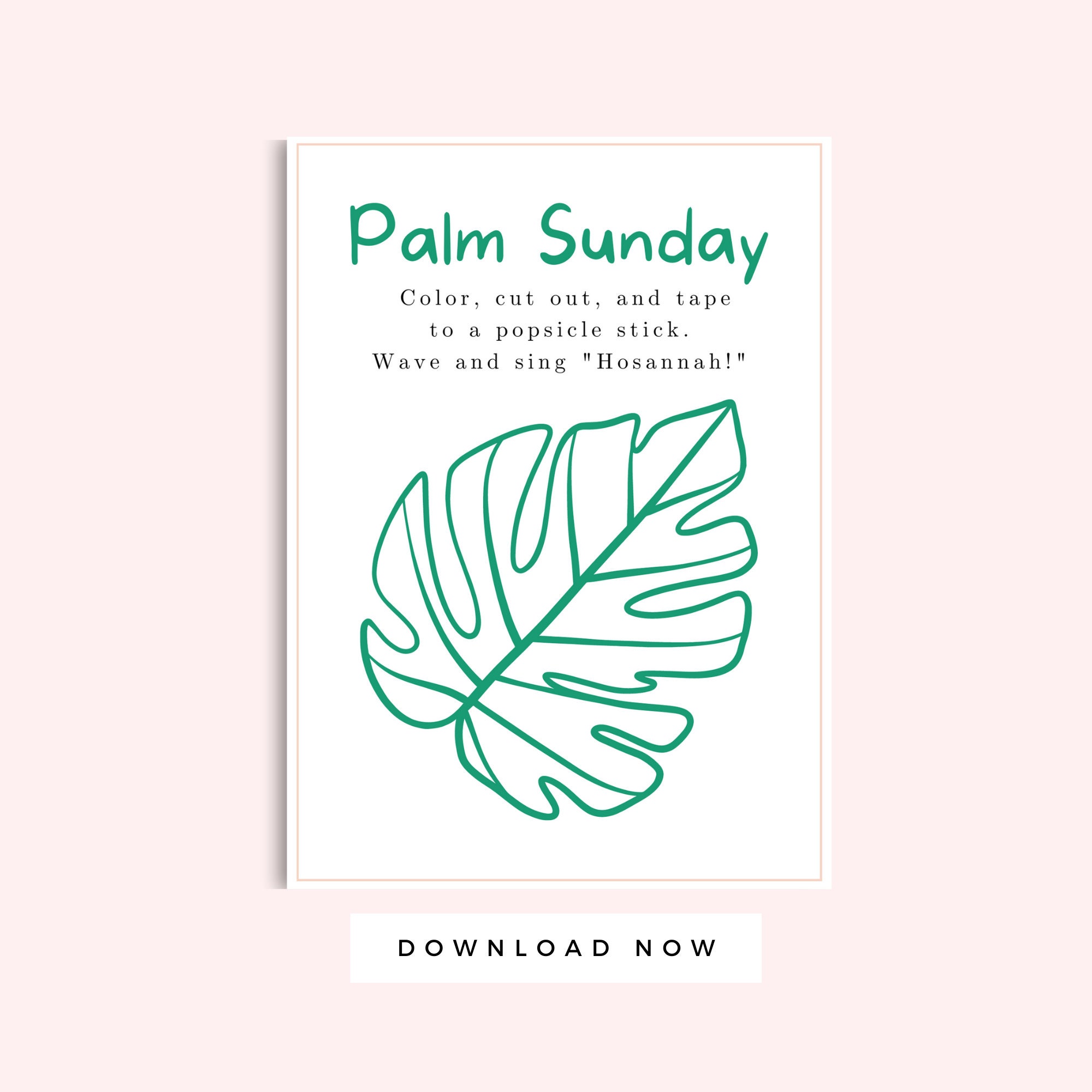 Palm Sunday Kid Activity, Printable Craft for Kids, Toddler and ...