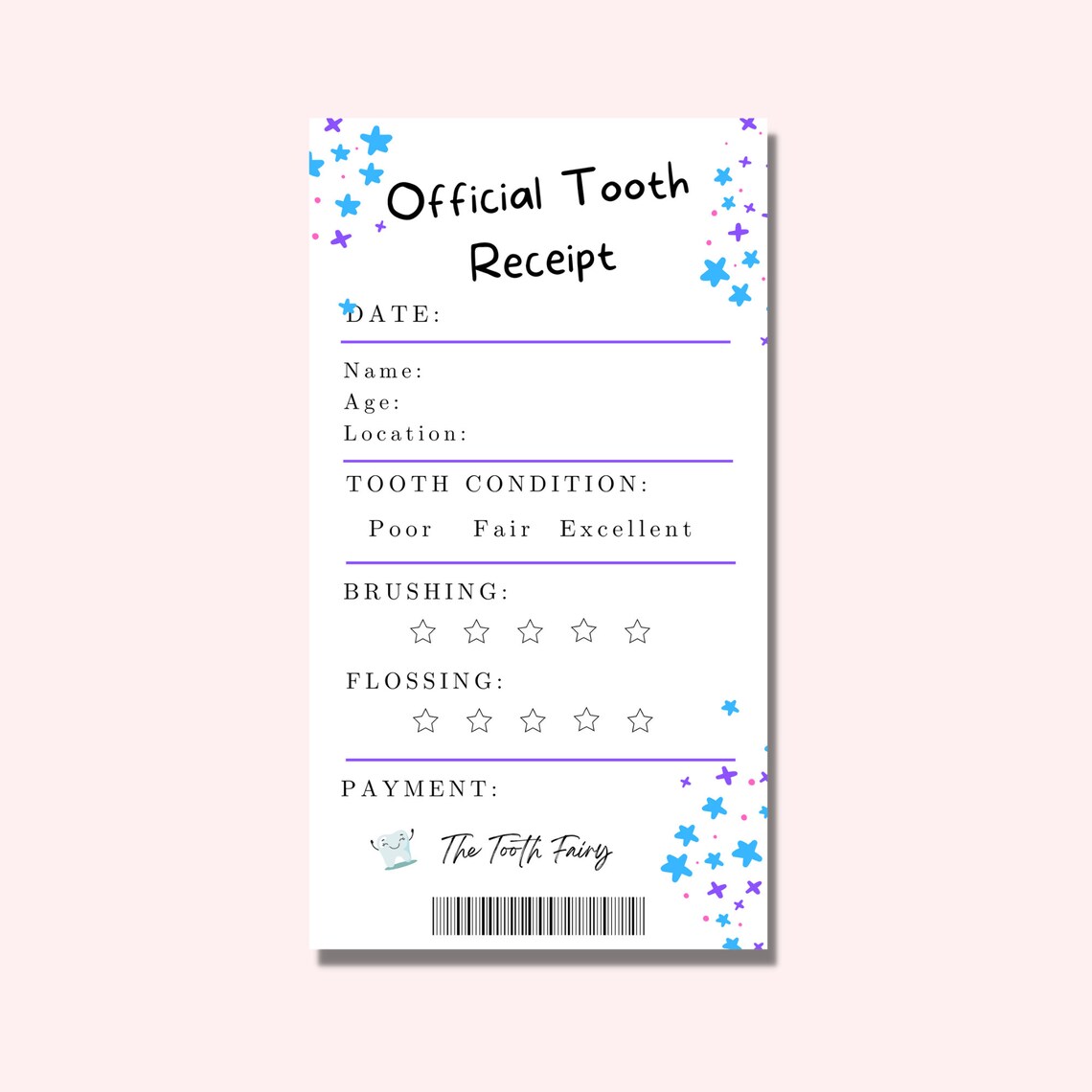 Free Printable Tooth Fairy Notes
