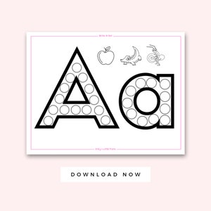 Alphabet Do a Dot mat, Letter A Preschool Activities, Printable Preschool, Toddler Quiet Book, Instant download ABC Worksheets, dot marker