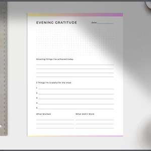 Daily Gratitude template