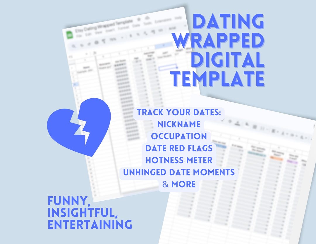 Dating Wrapped Spreadsheet Template- Track Your Dating Life! - Etsy