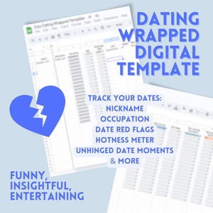 Dating Wrapped Spreadsheet Template- track your dating life!