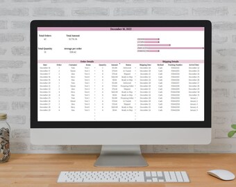 Bestellung Tracker | Online Shop | Umsatz Tracker | Umsatz Tracker | Google Sheets Vorlage | Business Spreadsheet | Online-Shop |