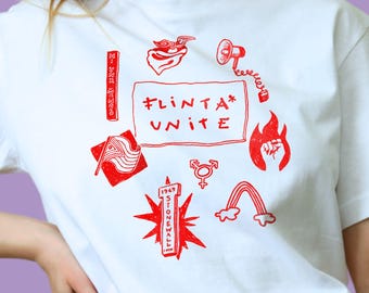 Unisex “Flinta* Unite”- Shirt - Feminism & LGBTQIA* T-Shirt
