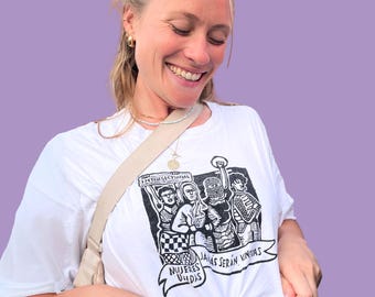 Hand-printed feminist shirt “UNITED WOMEN” made from 100% organic cotton - special edition for International Women's Day or feminist struggle day