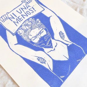 Feministischer Print “Ni una menos” - Linoldruck / Kunstdruck Feminismus