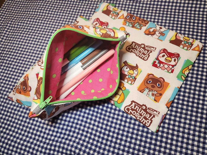 Animal Crossing Zipper Pouch, Washable Bag, Organizer Toiletry Bag New