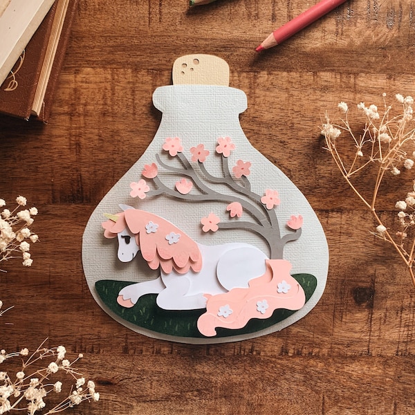 Unicorn Terrarium Kit | Unicorn SVG | Fairycore Art | DIY Kits for Adults | 3D Puzzle | Craft Kit for Adults | 3D Layered Shadow Box SVG Unicorn Terrarium Kit | Unicorn SVG | Fairycore Art | DIY Kits for Adults | 3D Puzzle | Craft Kit for Adults | 3D Layered Shadow Box SVG