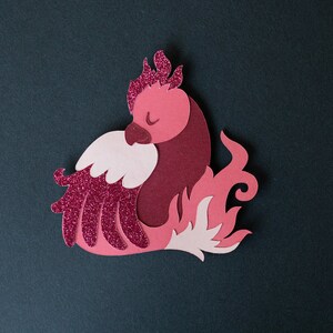 Phoenix SVG eenvoudig | Knutselset voor volwassenen en tieners | Gelaagde papieren sjabloon | Mindful knutselcadeau | Gelaagde papieren snijbestanden | Fantasiekunst