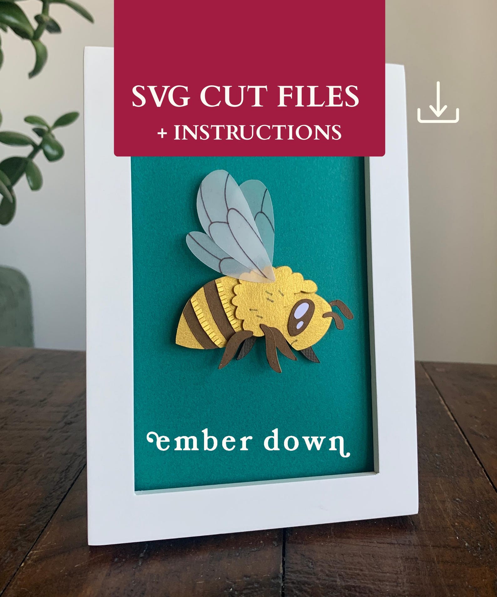 Bee Svg | Shadow Box Template | Honeybee Svg | Bee Shadow Box | Insect ...
