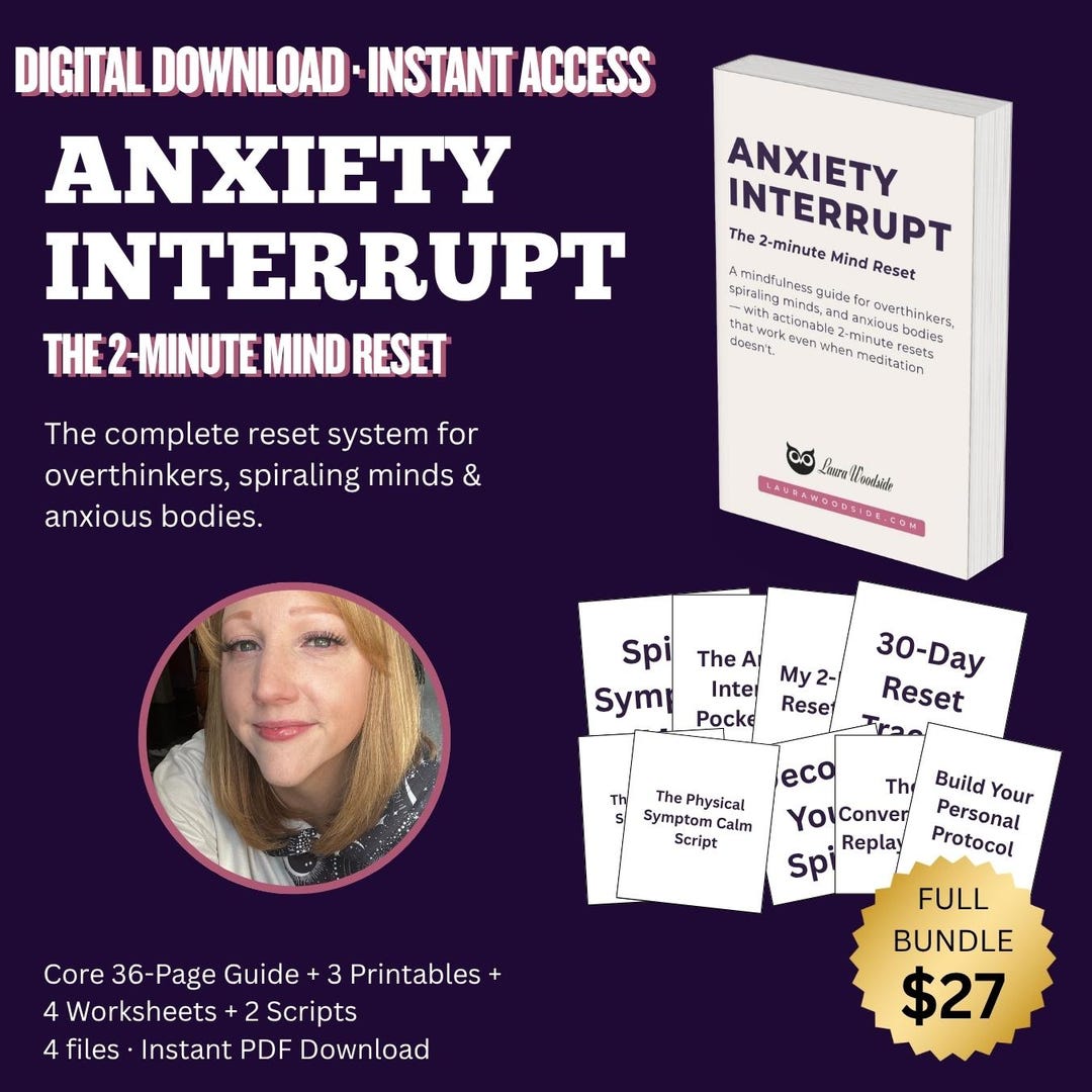 Anxiety Workbook Bundle Printable PDF, Mental Health Kit Digital ...
