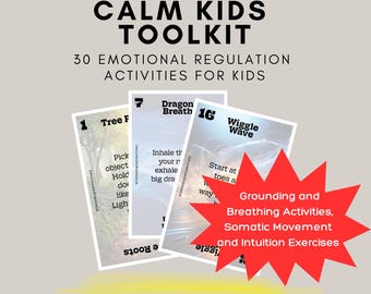 Calm Kids Activity Cards, Emotional Regulation Games (Printable PDF)
