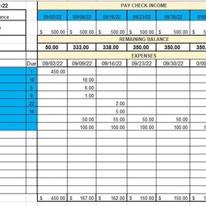 Budget spreadsheet- Check Register- Download for Excel