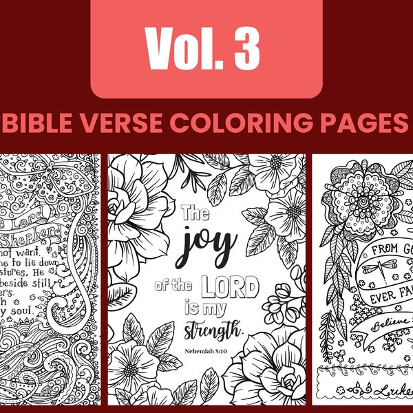 10 Coloring Bible Verses VOL III