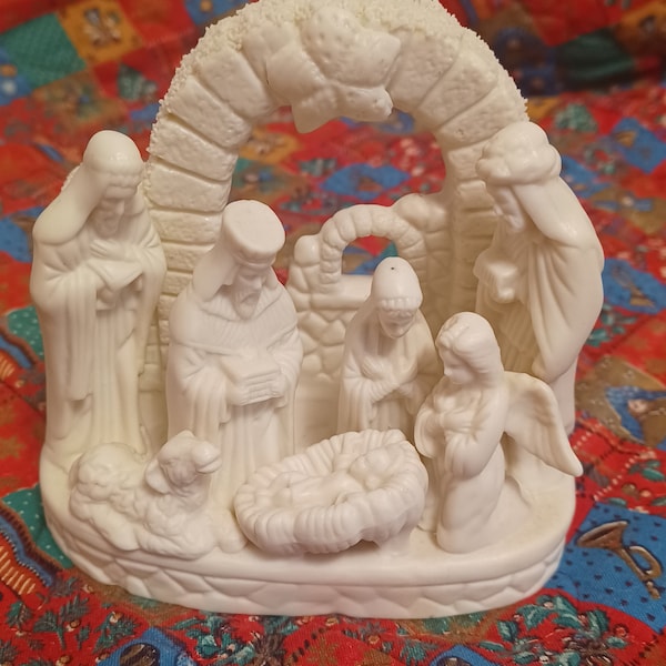 Porcelain Miniature Nativity Scene