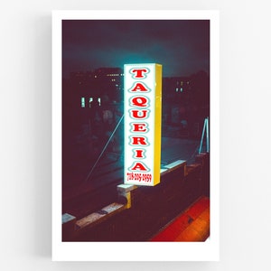 Taqueria - Jackson Heights, Queens NYC | Street Photography Art Print and Wall Poster (8&quot; x 12&quot;, 12&quot; x 18&quot;, 16&quot; x 24&quot;, 20&quot; x 30&quot;)