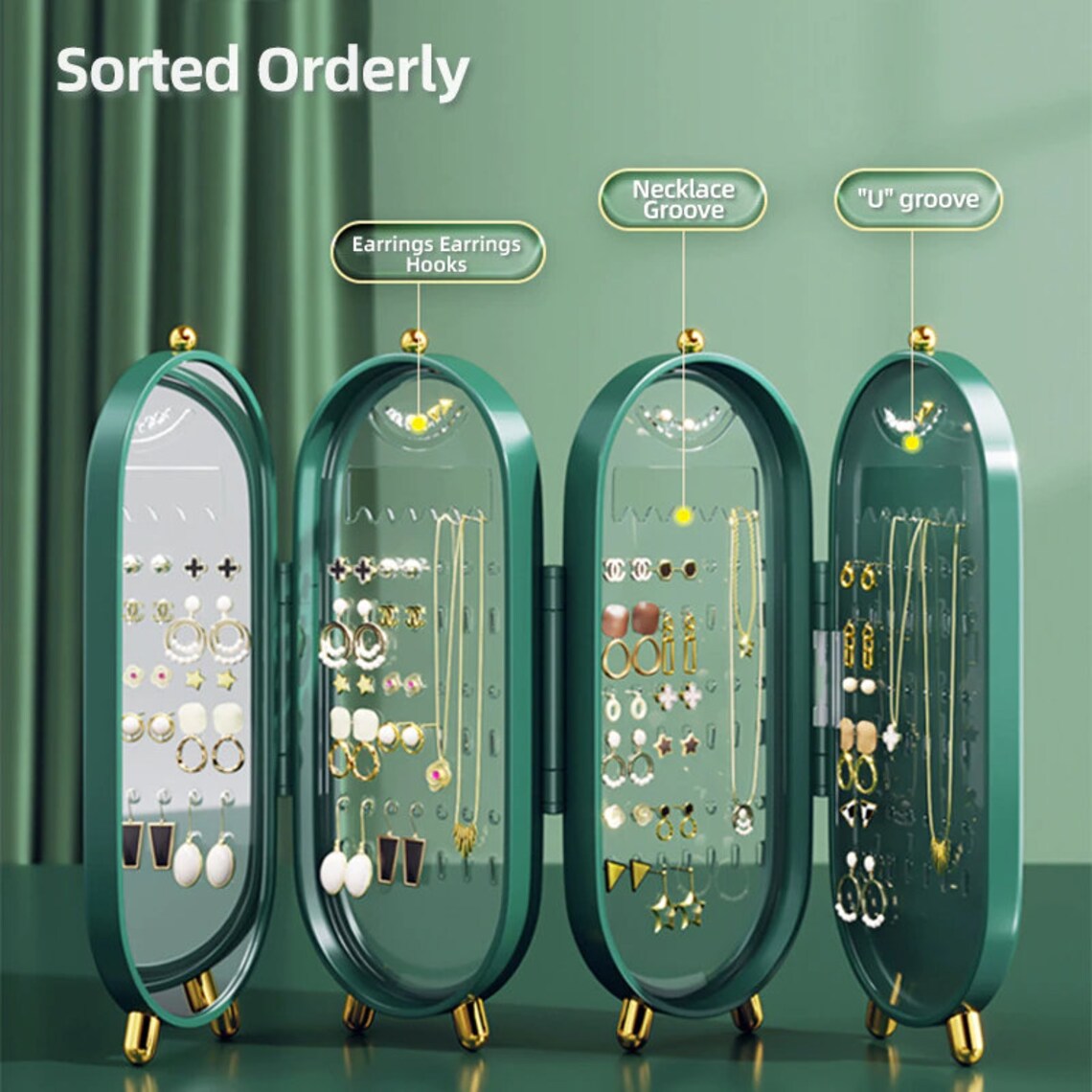 Foldable Jewelry Organizer Personalized Earring Organizer Etsy