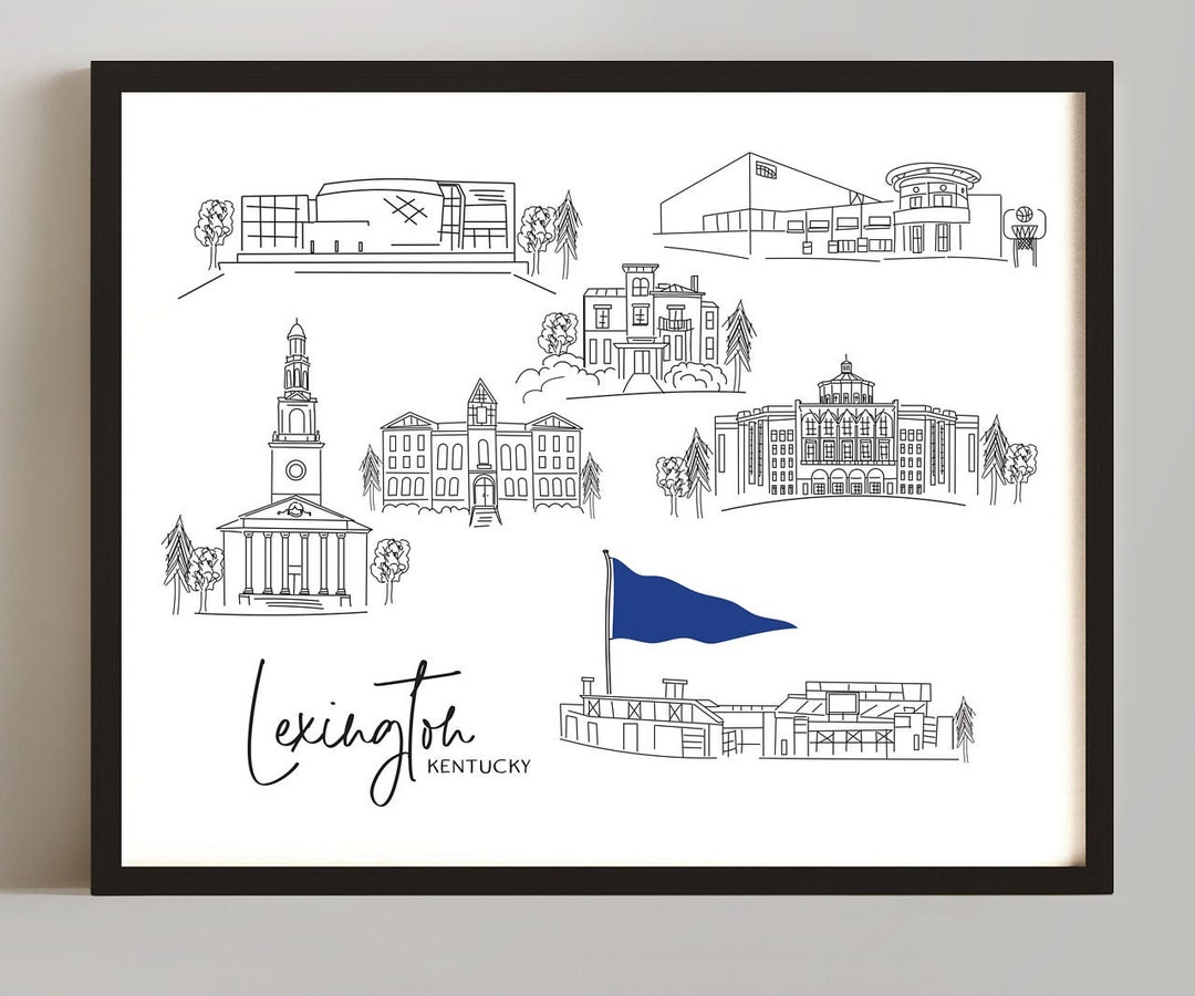 Sketched Drawing of the Lexington, Kentucky Art Print - Etsy