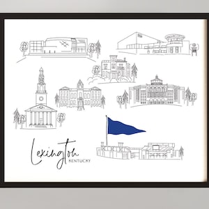 Sketched Drawing of the Lexington, Kentucky art print