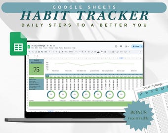 75 Soft Challenge Tracker | Google Sheets Template (PDF Printable)