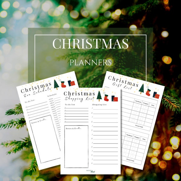 Christmas Planner 2023, Set Goal for 2024, Shop List, Christmas Menu, Shop Auflsung, Notizbuch Weihnachten A4, Menu Natalizio Digitale A4