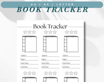 2025 Printable Reading Tracker: Book Log, Review & Library Organizer | Digital PDF Download