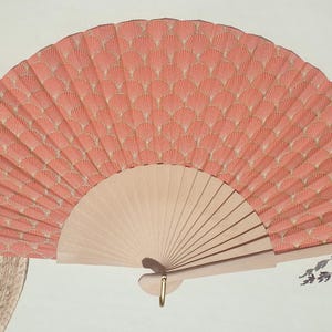 VALORI - Handmade fan in GOTS organic cotton fabric and wooden frame - Made in Provence