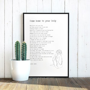 Inspirational Poem Wall Art Home Decor Poetry Print Poetry Gift for Her Poetry Gift For Friend New Home Wall Poem Original Poem