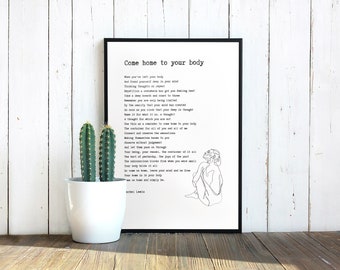 Inspirational Poem Wall Art Home Decor Poetry Print Poetry Gift for Her Poetry Gift For Friend New Home Wall Poem Original Poem