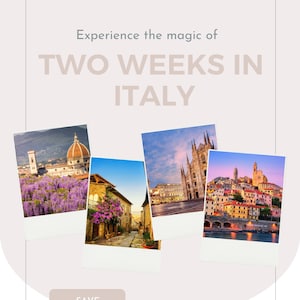 Explore Italy's Beauty with our Two-Week Travel Guide | Florence Milan Ligure Tuscany | Comprehensive Italy Travel Guide | Download Now