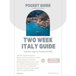 Descubra as Maravilhas da Itália - Viagem Italiana Encantada | Itinerário completo de duas semanas | Guia Florença Milão Ligure Toscana | Para download