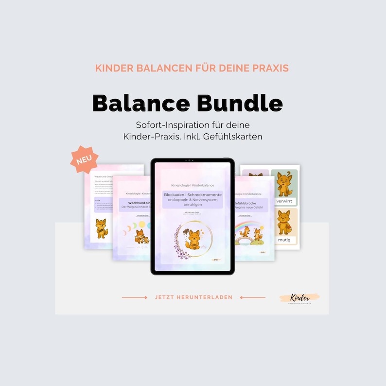Therapy Balance: Muki Balance Bundle – 3x Child-Friendly Kinesiology + Emotion Cards