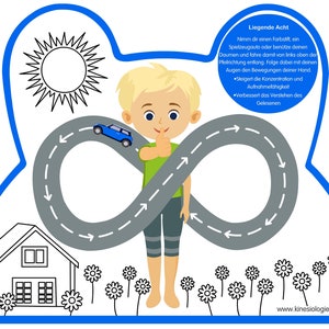 Brain Gym placemats for coloring. Promote concentration and learning ability in children with effective Brain Gym exercises.
