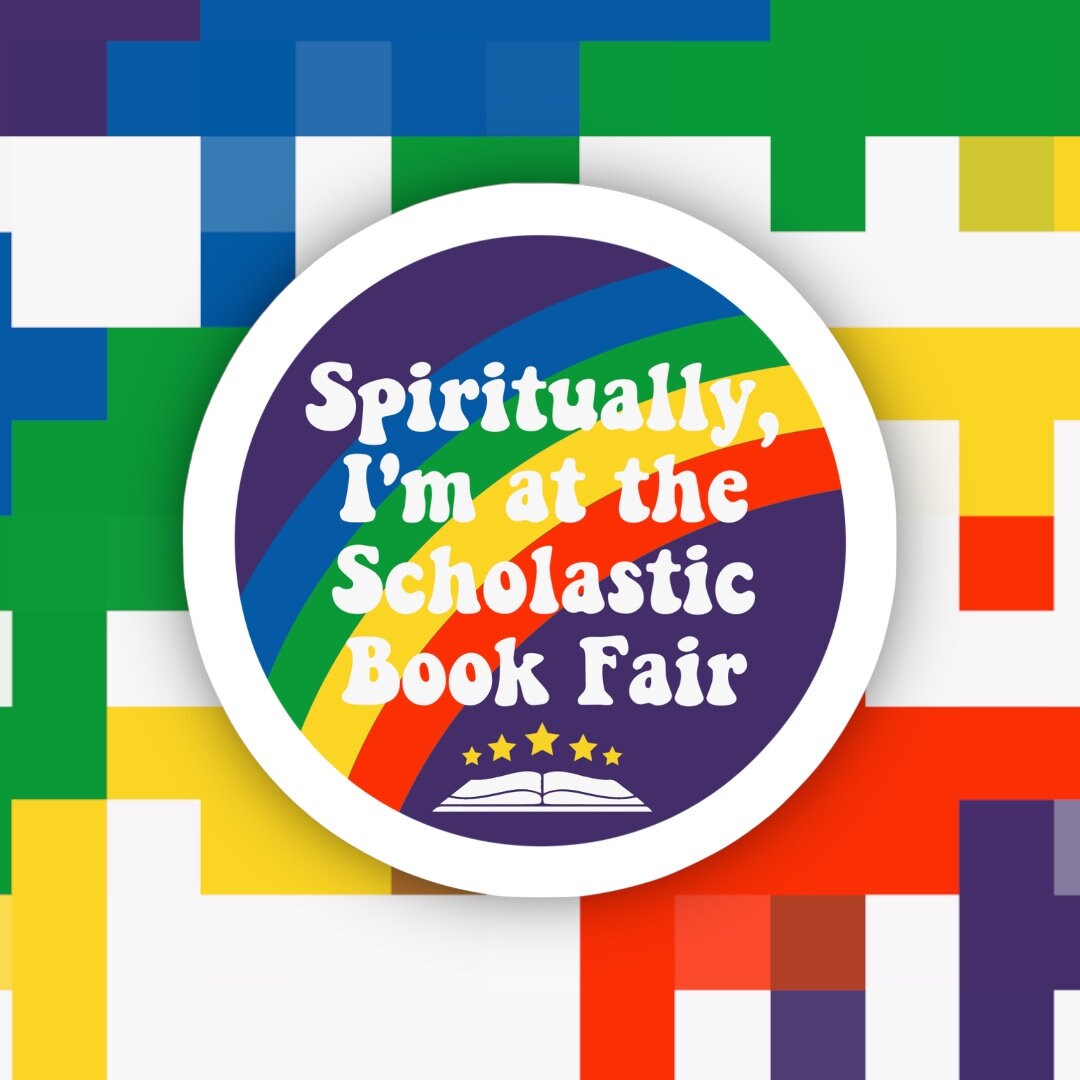 Bookish Stickers I'm at the Scholastic Book Fair Gifts Etsy