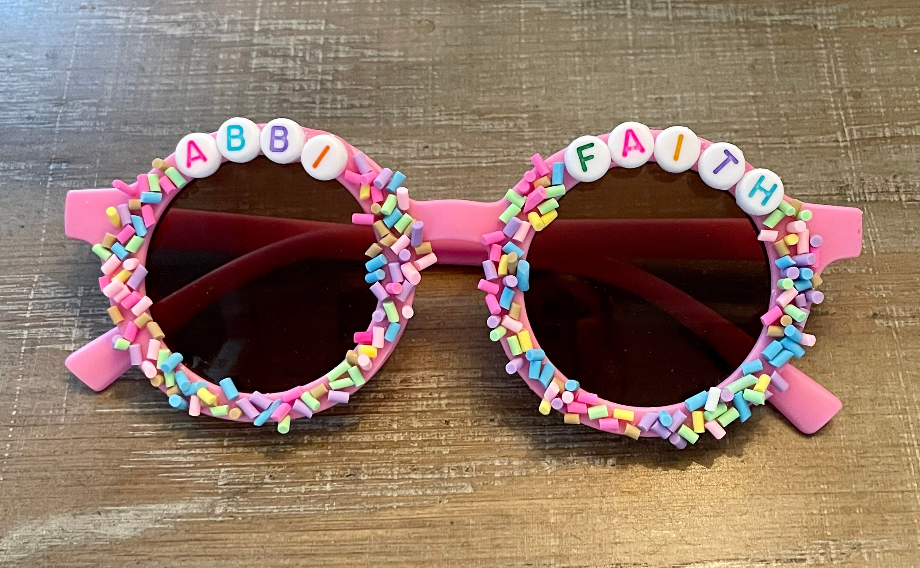 Childrens Personalized Sunglasses Sprinkles Kids Sunglasses Customized