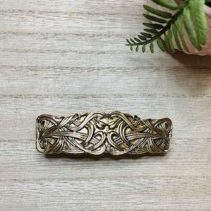 Gold French Barrette for Adults, Antique Style Gold French Barrette, Adult Hair Accessories, Modern Hair Clip, Hair Clamp, Gifts for Her