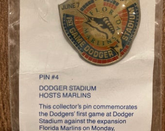 Los Angeles Dodgers Unocal 76 Pin 1 Pin Dodger Stadium Hosts Marlins 