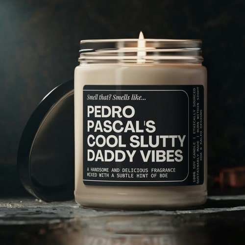 Pedro Pascal Candle, Pedro Pascal Merch, Pedro Pascal fan gift, funny gift for her, Bff gift, birthday gift for her, Last of Us,funny candle