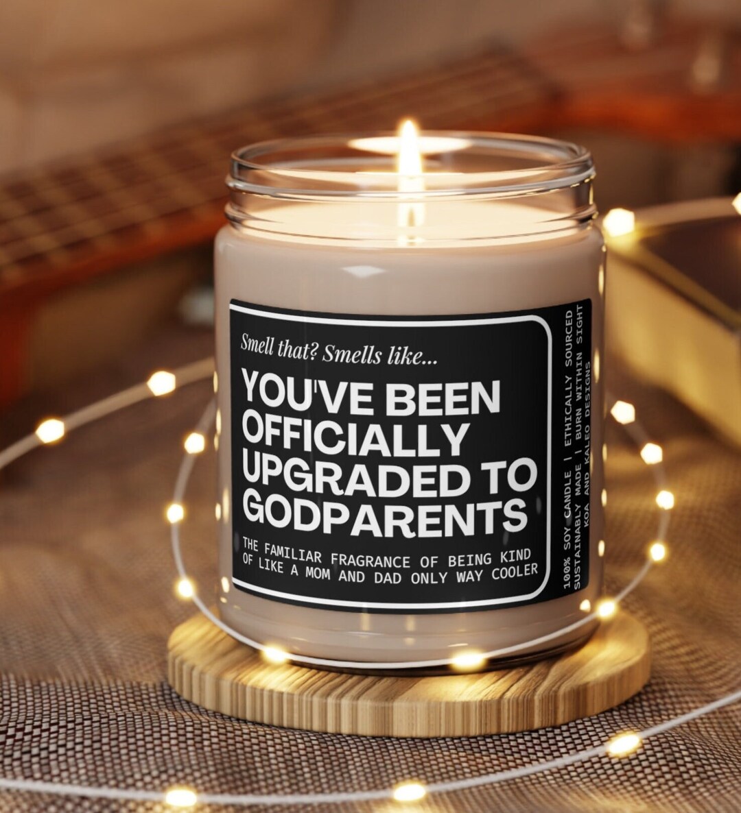 Officially Upgraded to Godparents Candle God Parents Gift Etsy