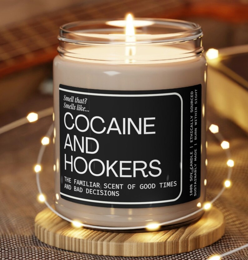 Cocaine and Hookers Funny Candle Gag Gift Gift for Him Gift Etsy Norway