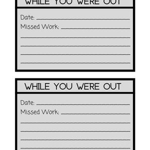 While You Were Out Graphic