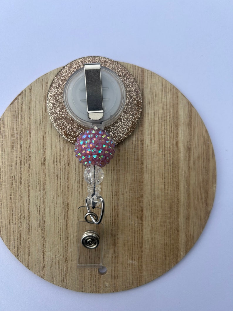 Stained Glass Hibiscus Badge Reels, Hibiscus Badge Reels, Flower Badge