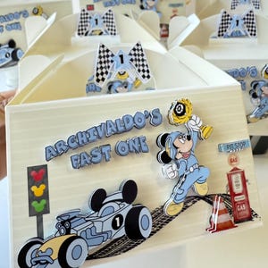 Birthday Favor Box: Mickey Roadster Racer - Racing Party Theme