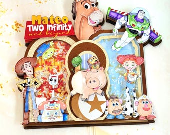 TOY STORY CAKE Topper | Customizable Birthday Cake Decoration | Buzz, Woody, Jessie & More