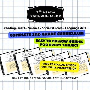 Gemeinsamer Kernlehrplan für Homeschool | 3.Klasse Homeschool Curriculum | Geführte Lehrstunden | Kernfächer Homeschool-Führer | Drucken & Los