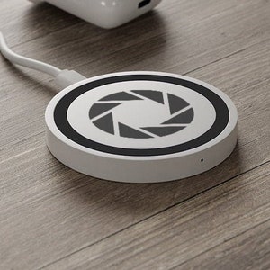 Aperture Science Wireless Charging Pad, Aperture Laboratories, Portal, Portal 2, Aperture Cosplay