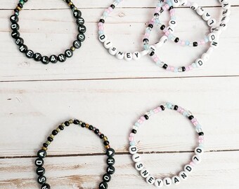 Disneyland 70th Anniversary Celebration Inspired Stretchy Bracelets